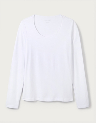 Double Layer Long-Sleeve T-Shirt - White