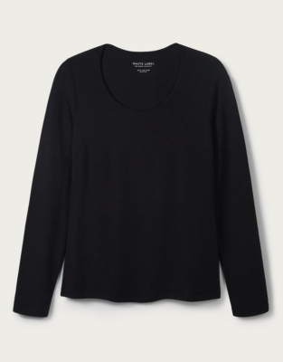 Double Layer Long-Sleeve T-Shirt - Black