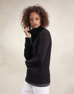 Double-Layer Roll-Neck Top | All Clothing Sale | The White Company