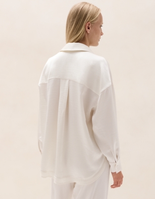 Double Layered Popover Shirt - Scandi White