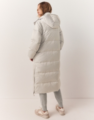 Down filled long store puffer jacket