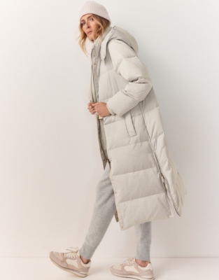 Down Filled Long Puffer Coat | Clothing Sale | The White Company UK