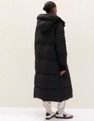 Down Filled Long Puffer Coat - Black