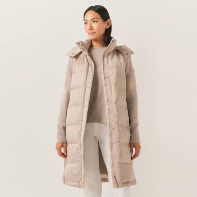 Down Filled Long Puffer Gilet
