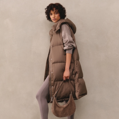 Down Filled Long Puffer Gilet