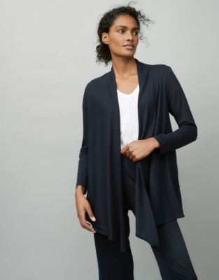 Drapey Jersey Cardigan | Loungewear | The White Company US