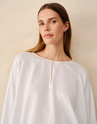 Drawstring Hem Blouse