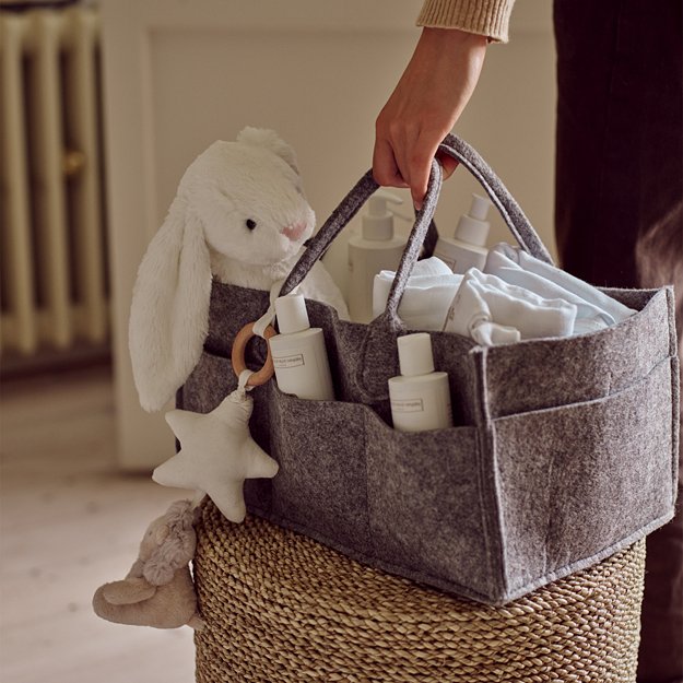 Baby Diaper Organiser Bag Great Mommy Helper Toy Storage Bin VANCORE Felt Nursery Storage Bag Diaper Caddy 
