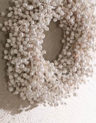 Dried Linum Wreath – 20cm