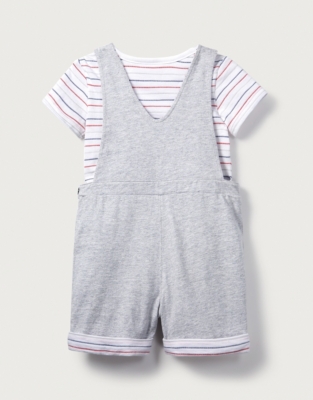 Dungaree & Stripe Bodysuit Set Baby Boys' The White Company UK