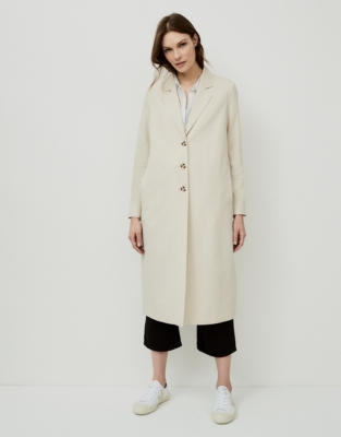 Womens J.ING Coats & Jackets  Melodie Ivory Longline Duster