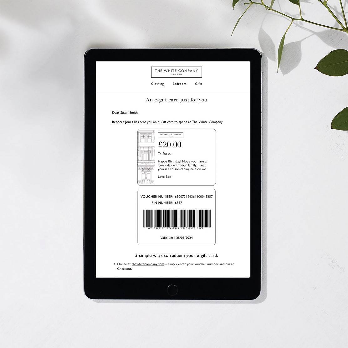 E-gift Card | Gift Cards | The White Company UK