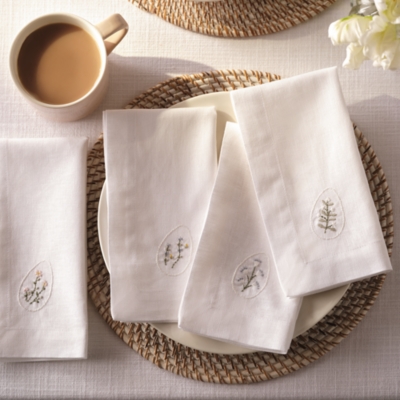 Easter Egg Embroidered Napkins