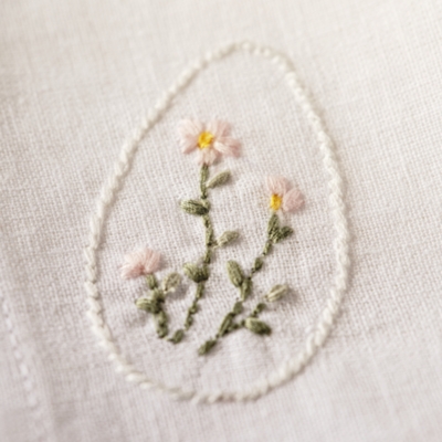 Easter Egg Embroidered Napkins