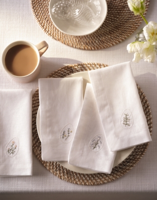 Easter Egg Embroidered Napkins