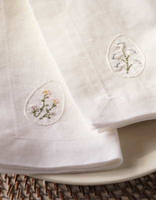 Easter Egg Embroidered Napkins