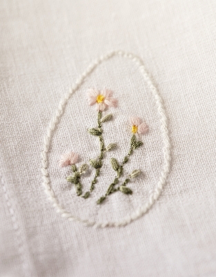Easter Egg Embroidered Napkins