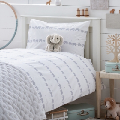 Grey elephant nursery bedding sales uk