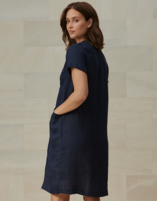 Easy Linen V-Neck Dress | Linen Clothing | The White Company UK