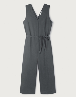 Easy Linen V-neck Jumpsuit | Clothing Sale | The White Company UK