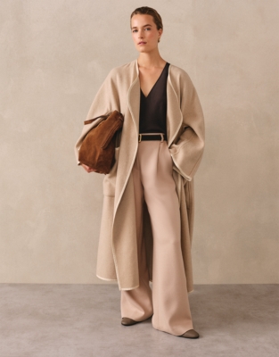 Edge To Edge Wool Coat