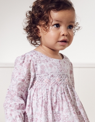 Edie Smocked Floral Dress | Baby & Children Sale | The White Company US