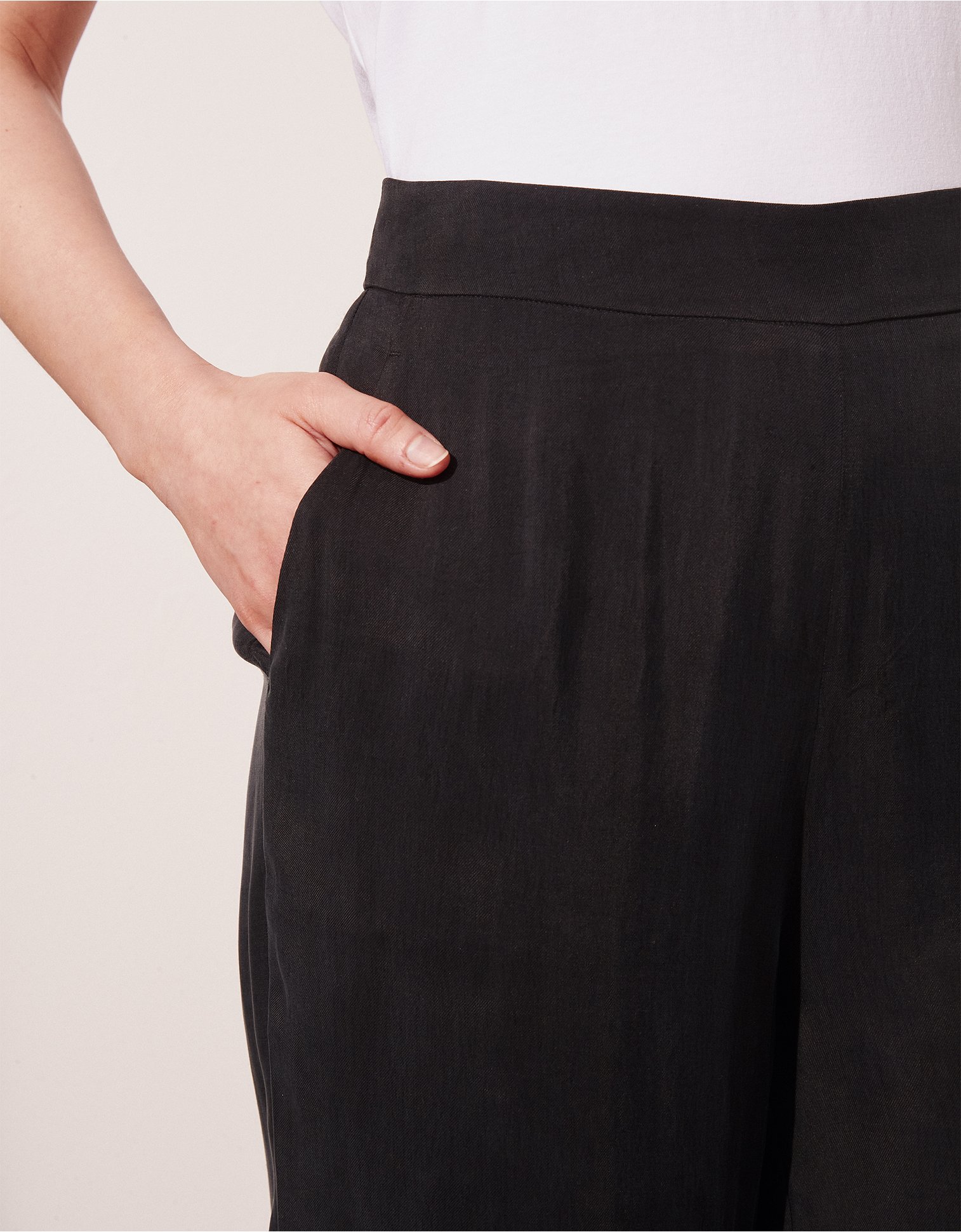 Elastic-Back Wide-Leg Cupro Pants | Pants & Shorts | The White 