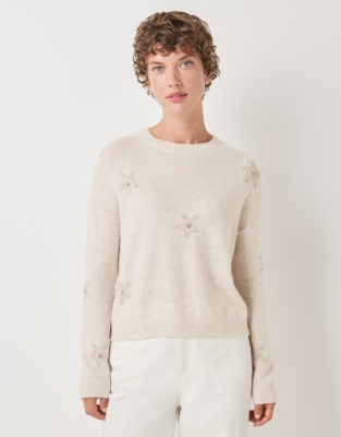 Embellished Sparkle Star Jumper with Alpaca