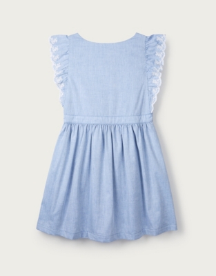 Embroidered Chambray Dress (1-6yrs) | Girls' Clothing | The White ...
