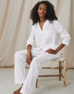 Embroidered Classic Cotton Pajama Set