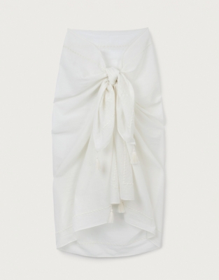 Embroidered Cotton Voile Sarong