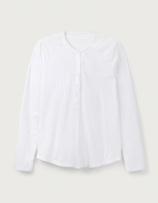 Embroidered Detail Organic Cotton Shirt Clothing Sale The White Company UK