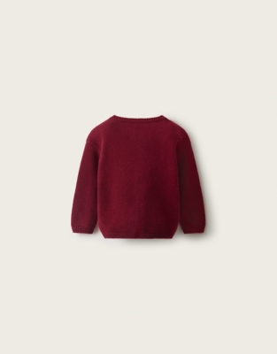  Embroidered Holly & Hearts Cardigan (0–4yrs)