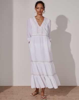 White company deals maxi dress