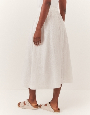 Embroidered Midi Skirt