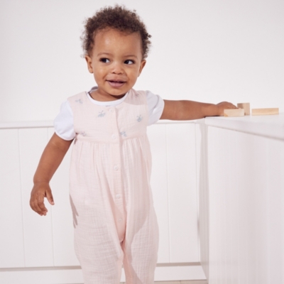 Embroidered Romper & Top Set