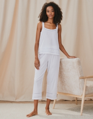 Buy Cream Ribbed Cami Pyjama Top L, Pyjamas