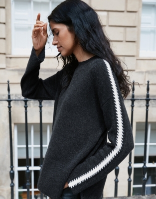 Embroidered Stitch Jumper with Cashmere