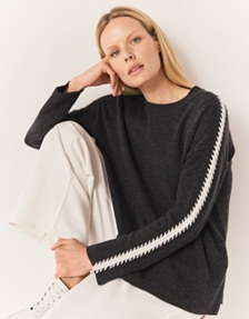 Embroidered Stitch Jumper with Cashmere