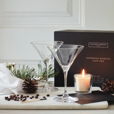 Espresso Martini Glasses & Candle Gift Set Candles