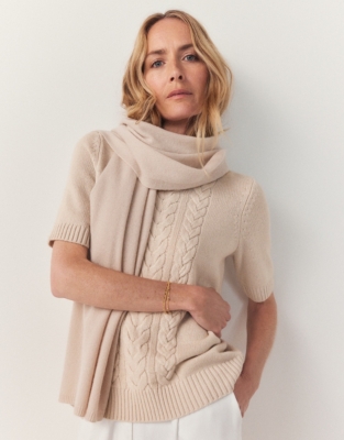 White company cashmere scarf new arrivals