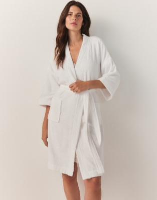 Essential Cotton Short Robe, Robes & Dressing Gowns