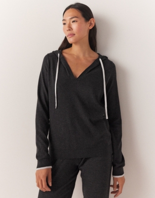Essential Tipped Knitted Hoodie