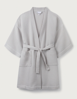 Essential Waffle Robe - Pale Gray