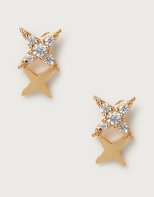 Estella Bartlett Duo Star Stud Earrings
