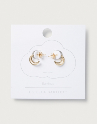 Estella Bartlett Gold Plated Double Hoop Earrings Jewelry The White