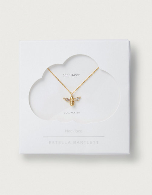 Estella Bartlett Gold Sparkle Bee Necklace | Jewellery & Hair ...