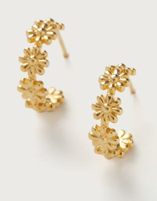 Estella Bartlett Gold Wildflower Daisy Hoop Earrings | Jewelry | The ...