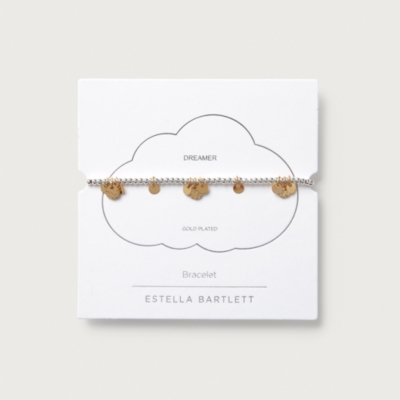 Estella Bartlett Hammered Disc Pendant Bracelet