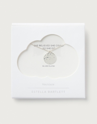 Estella Bartlett Hammered Disc Pendant Necklace